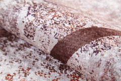 Brown Striped Area Rug - Digital Print Rug | Non Slip, Antibacterial Carpet