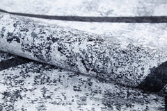 Grey Striped Area Rug – Non Slip Rug with Digital Print Carpet | Antibacterial, Dust Free