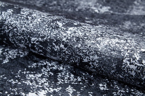 Digital Print Area Rug - Anthracite Striped Non Slip Washable Carpet