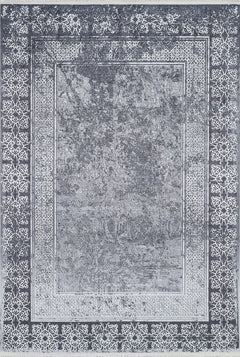 Sangli Grey Frame Digital Print Area Rug
