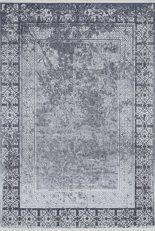 Sangli Grey Frame Digital Print Area Rug