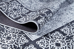 Sangli Grey Frame Digital Print Area Rug