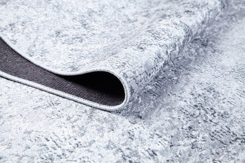 Modern Digital Area Rug – Grey Non Slip Washable Carpet for Living Room