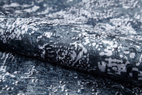 Modern Area Rug – Anthracite Digital Print Carpet | Non Slip, Washable Floor Covering