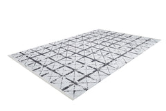 Tahran Grey Geometric Digital Print Area Rug