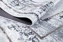 Dombivali Grey Frame Digital Print Area Rug