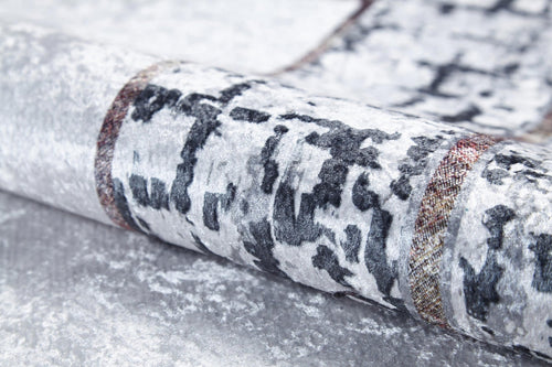 Dombivali Grey Frame Digital Print Area Rug