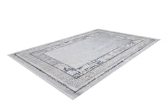 Grey Area Rug – Digital Print Frame Carpet | Non Slip, Antibacterial, Washable