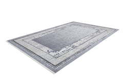 Digital Print Area Rug – Grey Frame Non Slip Washable Stylish Floor Covering