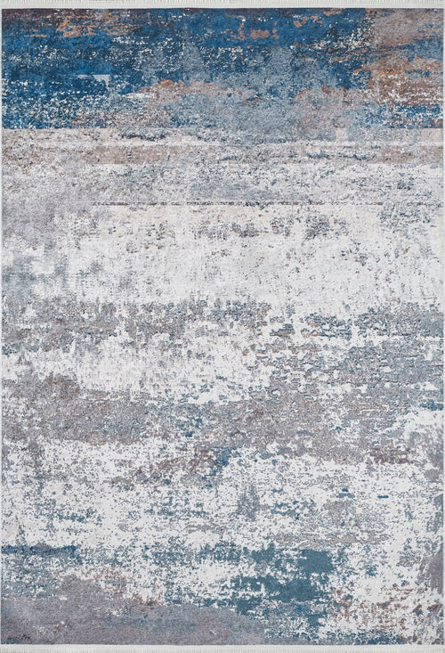 Blue Modern Area Rug - Digital Print Non Slip Antibacterial Carpet for Living Room