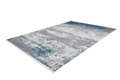 Blue Modern Area Rug - Digital Print Non Slip Antibacterial Carpet for Living Room