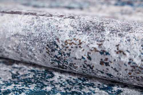 Blue Modern Area Rug - Digital Print Non Slip Antibacterial Carpet for Living Room