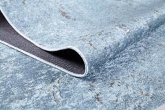 Modern Area Rug – Blue Digital Print Carpet | Non Slip, Antibacterial Floor Covering