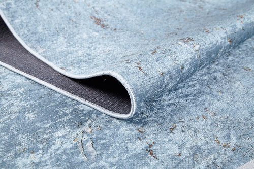 Modern Area Rug – Blue Digital Print Carpet | Non Slip, Antibacterial Floor Covering