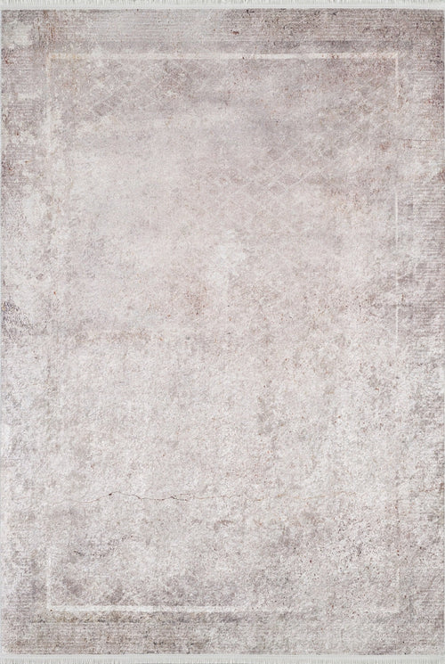 Ravalpindi Beige Frame Digital Print Area Rug