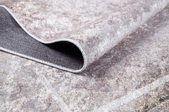 Ravalpindi Beige Frame Digital Print Area Rug