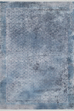 Blue Frame Area Rug - Digital Print Rug | Antibacterial, Non Slip, Dust Free Carpet