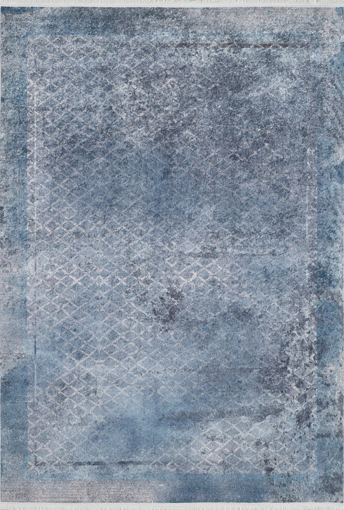 Blue Frame Area Rug - Digital Print Rug | Antibacterial, Non Slip, Dust Free Carpet