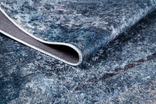 Blue Frame Area Rug - Digital Print Rug | Antibacterial, Non Slip, Dust Free Carpet