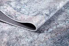 Modern Area Rug - Blue Digital Print Carpet | Antibacterial, Non Slip, Washable