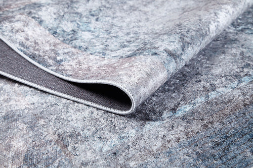 Modern Area Rug - Blue Digital Print Carpet | Antibacterial, Non Slip, Washable