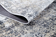 Modern Area Rug – Grey Digital Print Non Slip Washable Carpet for Living Room