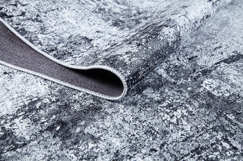 Modern Digital Area Rug - Grey Non Slip Washable Carpet for Living Room