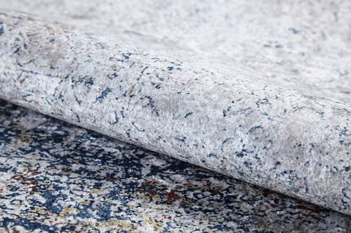 Modern Area Rug – Blue Digital Print Carpet | Antibacterial, Non-Slip, Washable Floor Covering