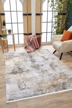 Kirman Grey Modern Digital Print Area Rug
