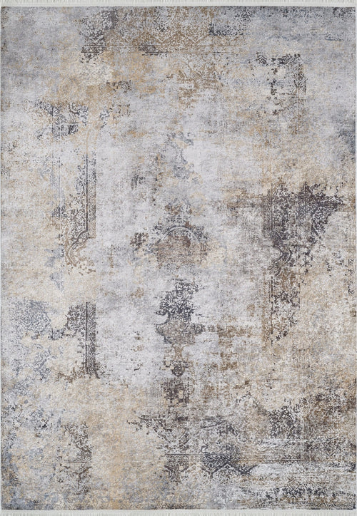 Kirman Grey Modern Digital Print Area Rug