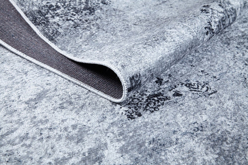 Modern Area Rug – Stylish Grey Digital Print Rug for Living Room & Kitchen