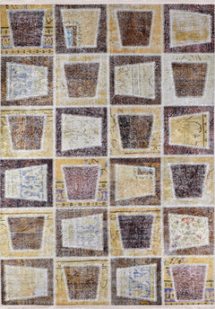 Guangzhou Beige Patchwork Digital Print Area Rug