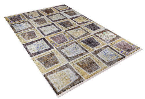Guangzhou Beige Patchwork Digital Print Area Rug