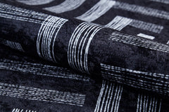 Grey Geometric Area Rug – Digital Print, Non Slip, Antibacterial Carpet for Living Room