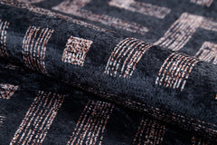 Geometric Area Rug - Anthracite Digital Print Non Slip Washable Carpet