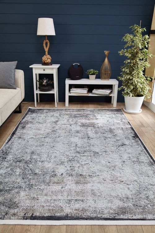 Zencan Grey Modern Digital Print Area Rug
