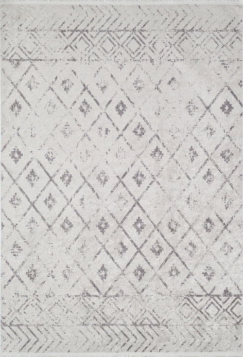 Beige Geometric Area Rug – Digital Print Rug | Non Slip, Antibacterial Carpet