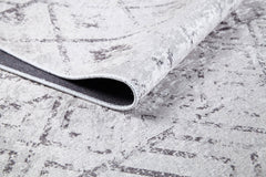 Beige Geometric Area Rug – Digital Print Rug | Non Slip, Antibacterial Carpet