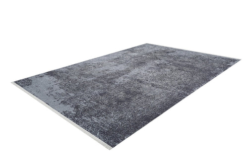 Modern Area Rug - Grey Digital Print Carpet | Non Slip, Antibacterial, Washable Floor Mat