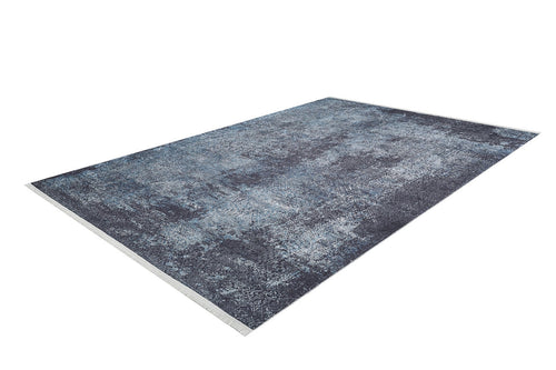 Modern Digital Print Rug – Navy Blue Area Rug | Non Slip, Antibacterial Carpet