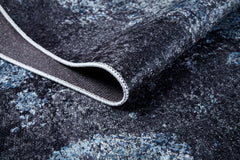 Modern Digital Print Rug – Navy Blue Area Rug | Non Slip, Antibacterial Carpet