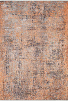 Modern Area Rug | Orange Digital Print Non Slip Carpet for Living Room Floors