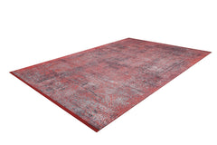 Kods Red Modern Digital Print Area Rug