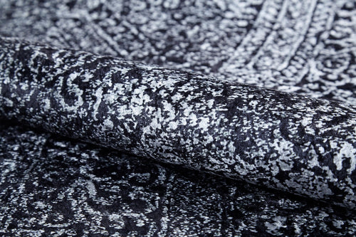 Modern Digital Area Rug – Black Non Slip Antibacterial Carpet for Home