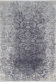 Digital Print Area Rug - Grey Classic Non Slip Carpet for Living Room
