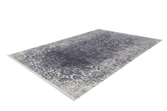 Digital Print Area Rug - Grey Classic Non Slip Carpet for Living Room