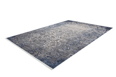 Classic Digital Print Rug – Blue Area Rug Non Slip Antibacterial Carpet
