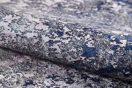 Classic Digital Print Rug – Blue Area Rug Non Slip Antibacterial Carpet