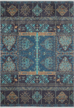 Kalyan Blue Modern Digital Print Area Rug