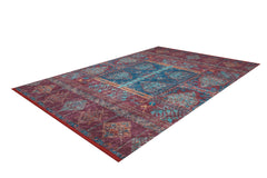 Modern Area Rug – Burgundy Digital Print Carpet | Non Slip, Antibacterial, Washable Floor Covering
